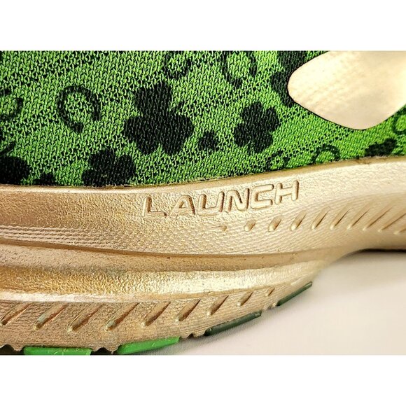 Womens 9 M Brooks Launch 6 St Patrick’s Day Green Shamrocks Running Lucky Shoes - Picture 13 of 16